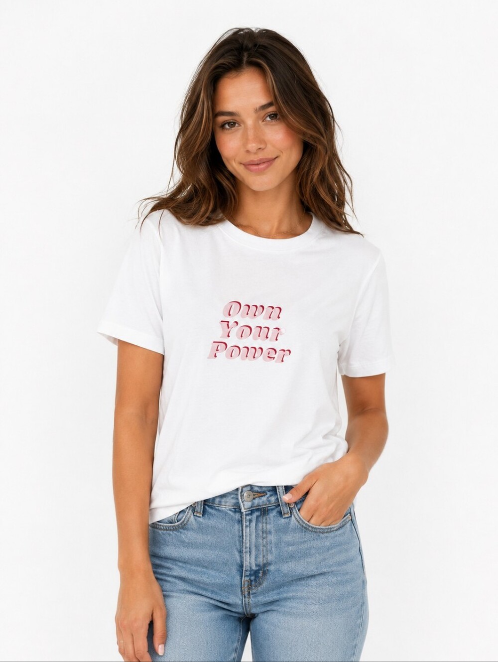 3. Dynamite "Own Your Power" Tee | M | White